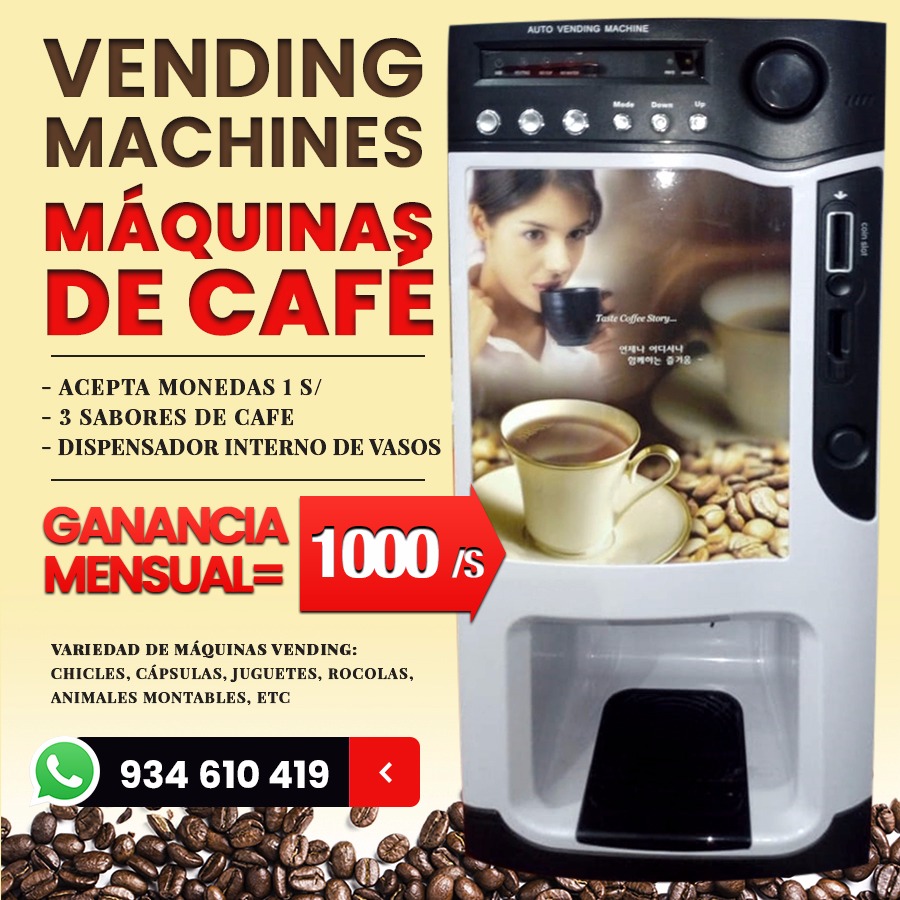 VENDING MACHINE, MAQUINAS DE CAFE PromoPerú