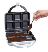 Juego de Chocolatera DOBLE , fondue para calentar y derretir chocolate para fiestas en el hogar con moldes