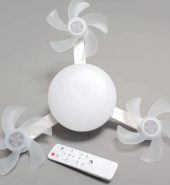 Foco Ventilador Drone. 3 Ventiladores. 50 Watts 52 Cm  Blanco