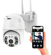 Camara Domo Ptz Ip Wifi 360° Hd1080p Vision Nocturna Sonido – Blanco